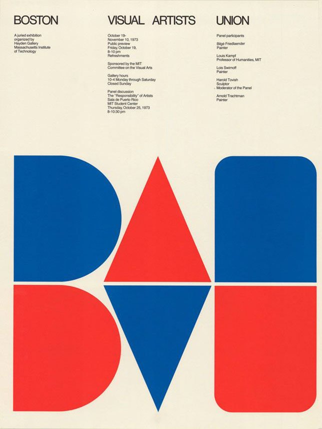 1973 - Boston Visual Artists Union Poster. Jacqueline Casey.